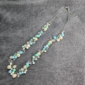 Rare Chloe + Isabel Heirloom Pearl Long Necklace N012BL Tonal Blue